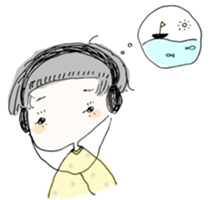 Peaple from Mako's notebook sticker #15854049