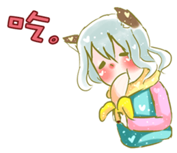 Yuki daily with her happy companions sticker #15855298