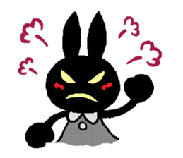 black rabbit stickers (Revision) sticker #15855347