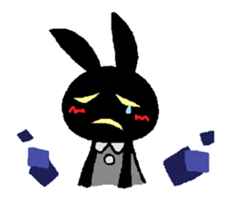 black rabbit stickers (Revision) sticker #15855348