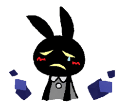 black rabbit stickers (Revision) sticker #15855348