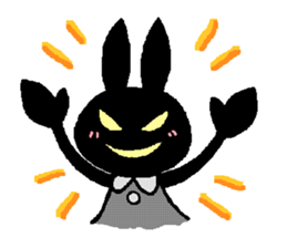black rabbit stickers (Revision) sticker #15855349