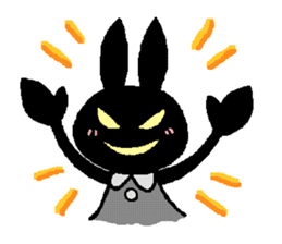 black rabbit stickers (Revision) sticker #15855349