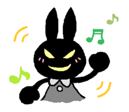 black rabbit stickers (Revision) sticker #15855354