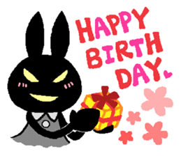 black rabbit stickers (Revision) sticker #15855355