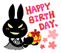 black rabbit stickers (Revision) sticker #15855355