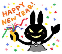 black rabbit stickers (Revision) sticker #15855357