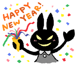 black rabbit stickers (Revision) sticker #15855357
