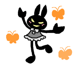 black rabbit stickers (Revision) sticker #15855366