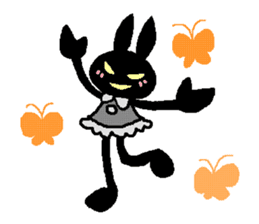 black rabbit stickers (Revision) sticker #15855366