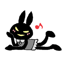 black rabbit stickers (Revision) sticker #15855367