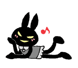 black rabbit stickers (Revision) sticker #15855367