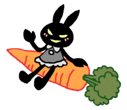 black rabbit stickers (Revision) sticker #15855368