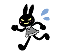 black rabbit stickers (Revision) sticker #15855369