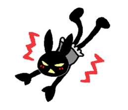black rabbit stickers (Revision) sticker #15855370