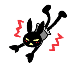 black rabbit stickers (Revision) sticker #15855370