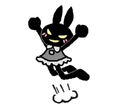 black rabbit stickers (Revision) sticker #15855371