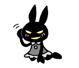 black rabbit stickers (Revision) sticker #15855373
