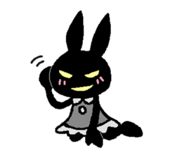 black rabbit stickers (Revision) sticker #15855373