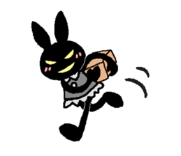 black rabbit stickers (Revision) sticker #15855374