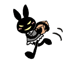black rabbit stickers (Revision) sticker #15855374