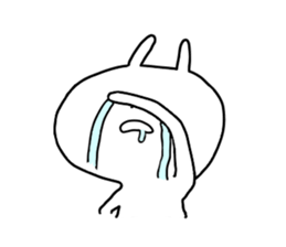 Eyes raging blood rabbits sticker #15855667