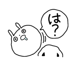 Eyes raging blood rabbits sticker #15855677