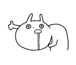 Eyes raging blood rabbits sticker #15855683