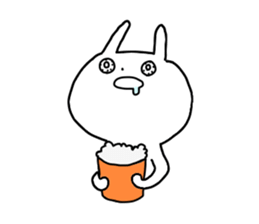 Eyes raging blood rabbits sticker #15855685