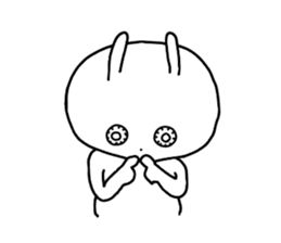 Eyes raging blood rabbits sticker #15855688