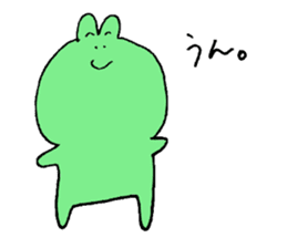 Sticker of a rabbit and the frog sticker #15855872
