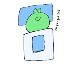 Sticker of a rabbit and the frog sticker #15855884