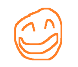 orange line face sticker #15855915