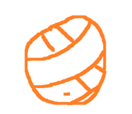 orange line face sticker #15855925