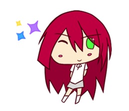 Chibi Diono and Little Red Hair Girl sticker #15856196
