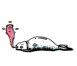 LU LU & Salmon sticker #15857502