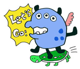 Cat and Aliens sticker #15858596