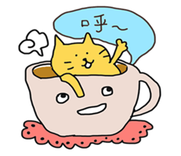 Cat and Aliens sticker #15858605