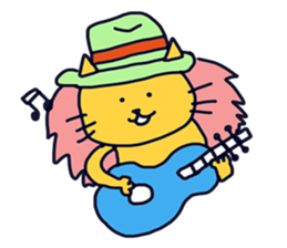 Cat and Aliens sticker #15858615