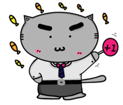 Gary cat & bye bye rabbit Office worker sticker #15858631