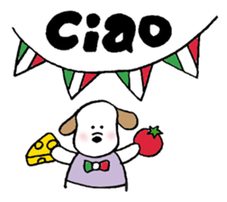 Small italian dog sticker #15858802