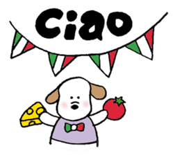 Small italian dog sticker #15858802