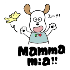 Small italian dog sticker #15858829