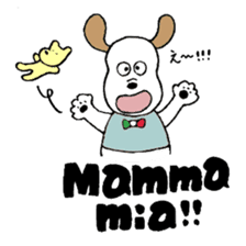 Small italian dog sticker #15858829