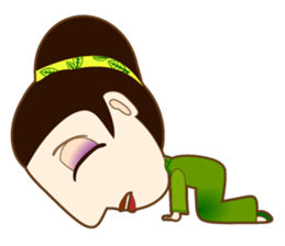 drink tea woman sticker #15859807