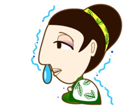 drink tea woman sticker #15859813