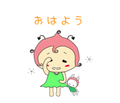 Small devil momotan and mi-tan sticker #15860331