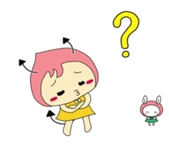 Small devil momotan and mi-tan sticker #15860335