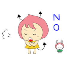 Small devil momotan and mi-tan sticker #15860337