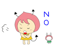 Small devil momotan and mi-tan sticker #15860337